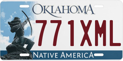OK license plate 771XML