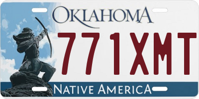 OK license plate 771XMT