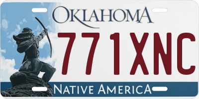 OK license plate 771XNC