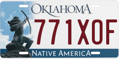 OK license plate 771XOF