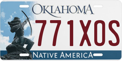 OK license plate 771XOS