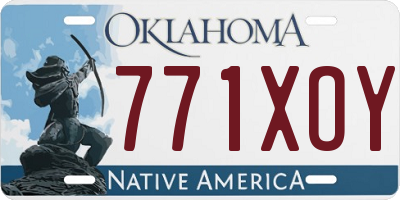 OK license plate 771XOY