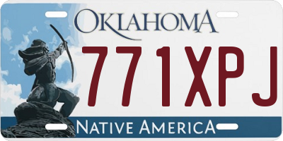 OK license plate 771XPJ