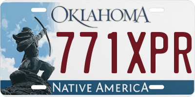OK license plate 771XPR
