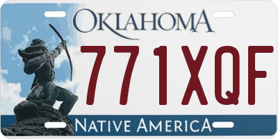 OK license plate 771XQF