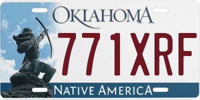 OK license plate 771XRF