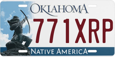 OK license plate 771XRP