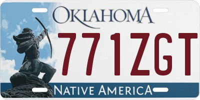 OK license plate 771ZGT