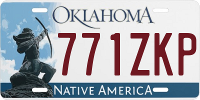 OK license plate 771ZKP