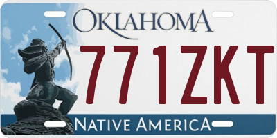 OK license plate 771ZKT