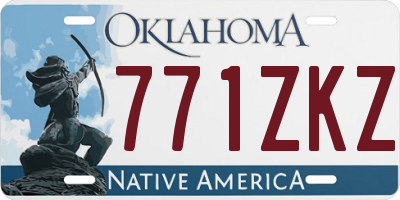 OK license plate 771ZKZ