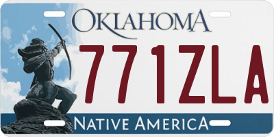 OK license plate 771ZLA