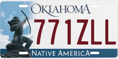 OK license plate 771ZLL