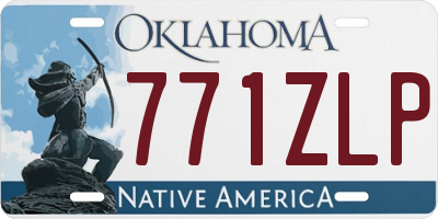 OK license plate 771ZLP