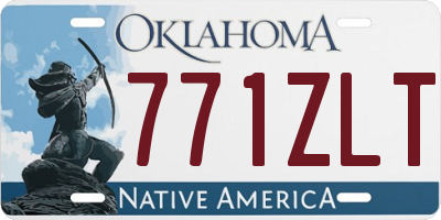 OK license plate 771ZLT