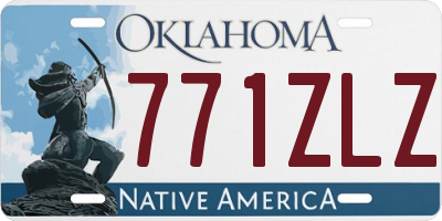 OK license plate 771ZLZ