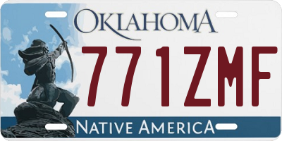 OK license plate 771ZMF