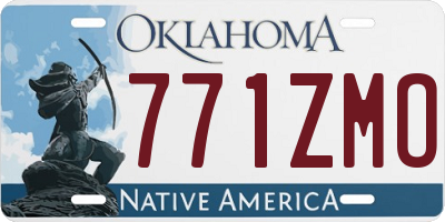 OK license plate 771ZMO
