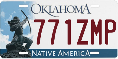OK license plate 771ZMP