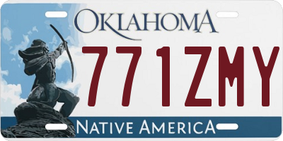OK license plate 771ZMY