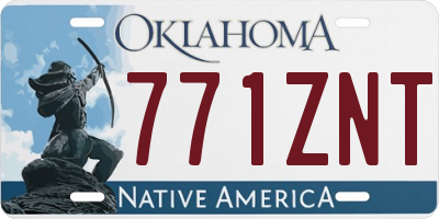 OK license plate 771ZNT