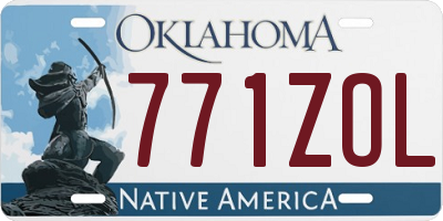 OK license plate 771ZOL