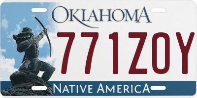 OK license plate 771ZOY
