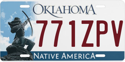 OK license plate 771ZPV