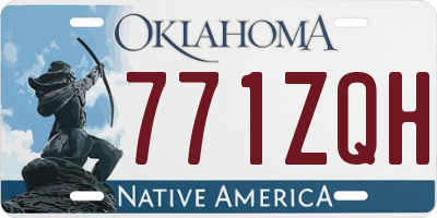 OK license plate 771ZQH