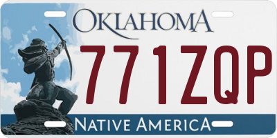 OK license plate 771ZQP