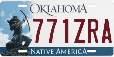 OK license plate 771ZRA