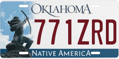 OK license plate 771ZRD
