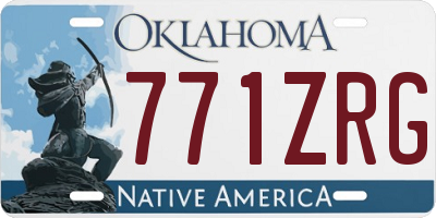OK license plate 771ZRG