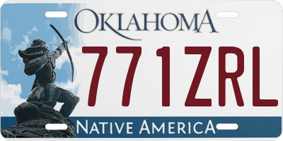 OK license plate 771ZRL