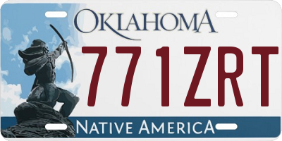 OK license plate 771ZRT