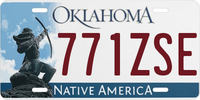 OK license plate 771ZSE