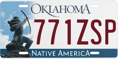OK license plate 771ZSP