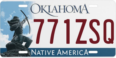OK license plate 771ZSQ