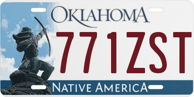OK license plate 771ZST