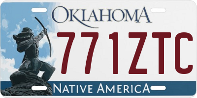 OK license plate 771ZTC