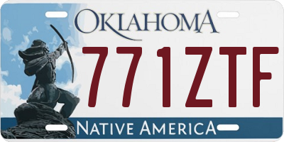 OK license plate 771ZTF