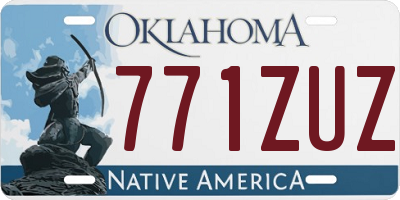 OK license plate 771ZUZ