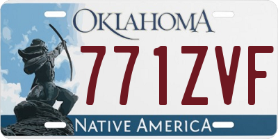 OK license plate 771ZVF