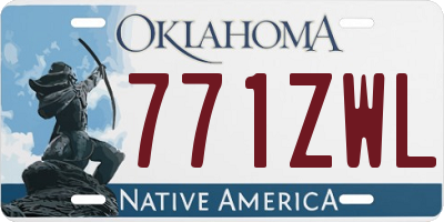 OK license plate 771ZWL