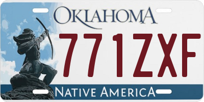 OK license plate 771ZXF