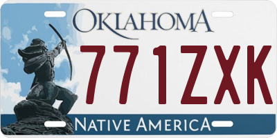 OK license plate 771ZXK