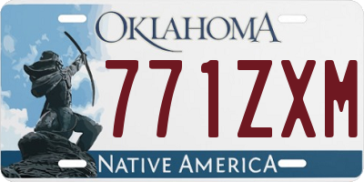 OK license plate 771ZXM