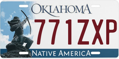 OK license plate 771ZXP