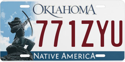 OK license plate 771ZYU