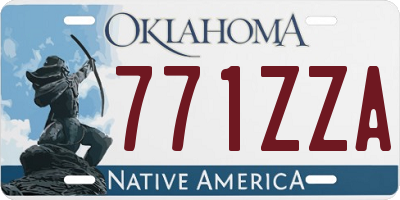 OK license plate 771ZZA